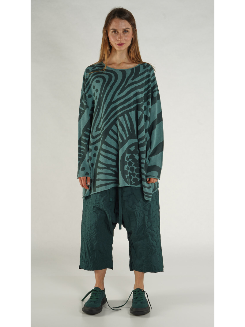 Rundholz Black Label - Gerade weite Baumwoll Jaquard Stricktunika - 1263417005