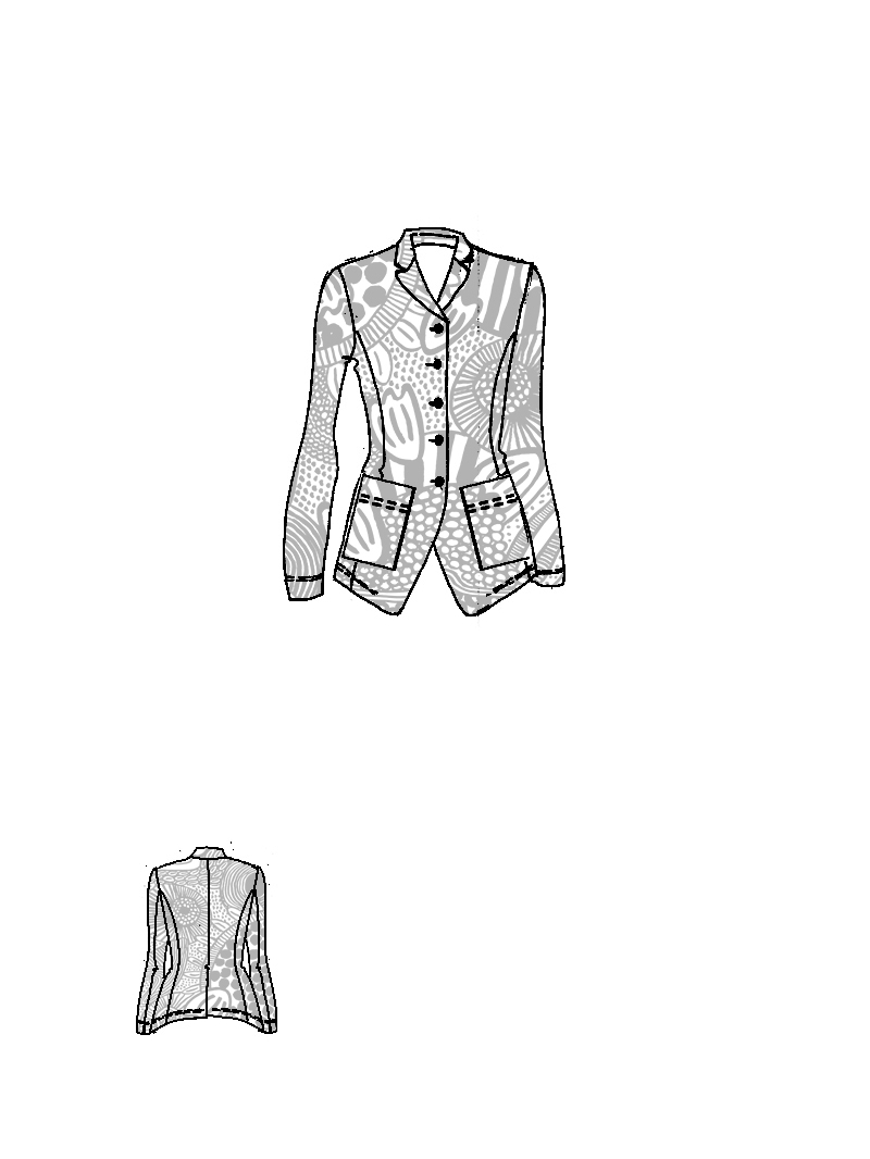 Rundholz Black Label - Taillierte Baumwolljacke mit Nähten - 1263421109