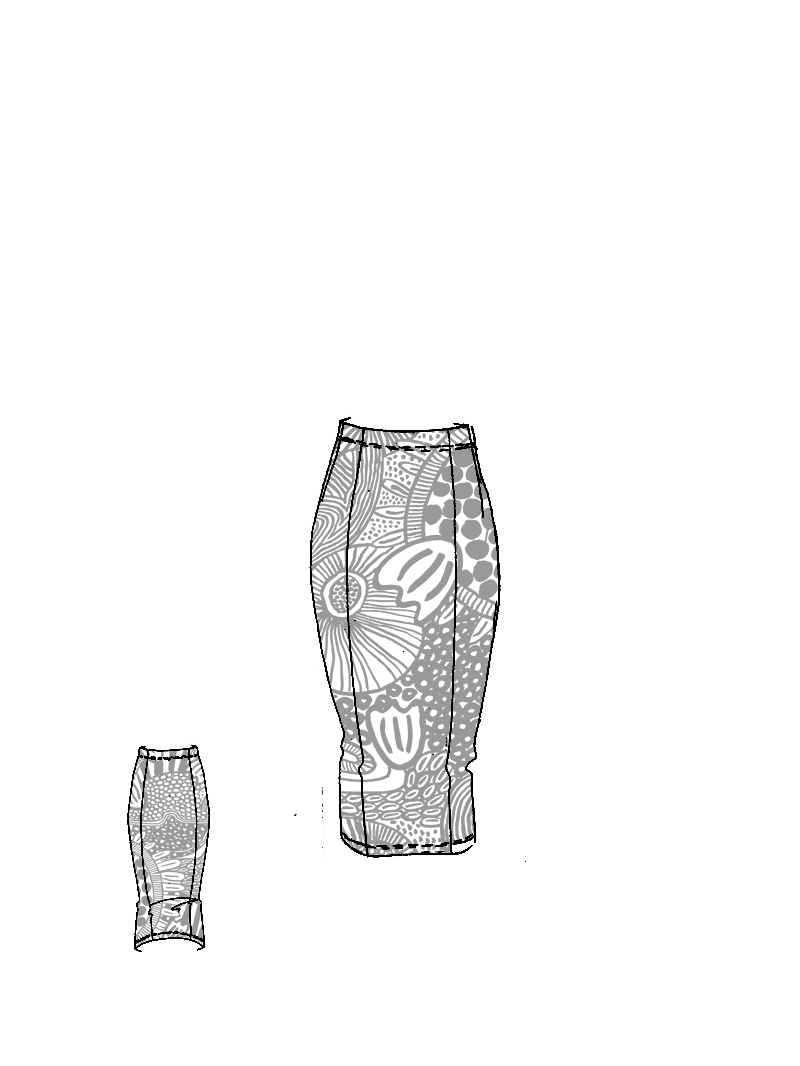 Rundholz Black Label - Bananenförmiger Rock mit elastischem Bund - 1263440305