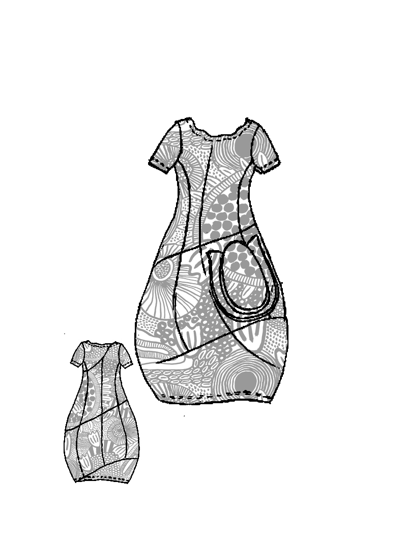 Rundholz Black Label - Bananenförmiges Techno Stretch Kleid - 1263440910