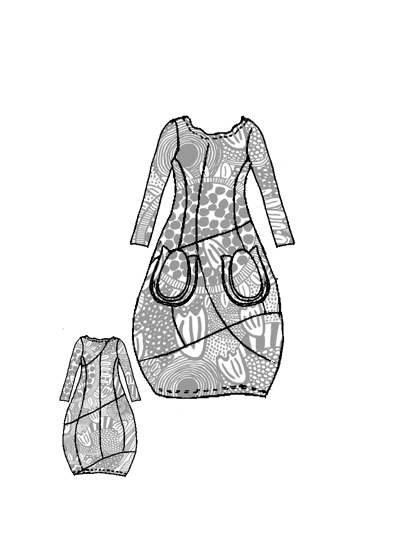 Rundholz Black Label - Ballonförmiges Techno Stretch Kleid - 1263440915