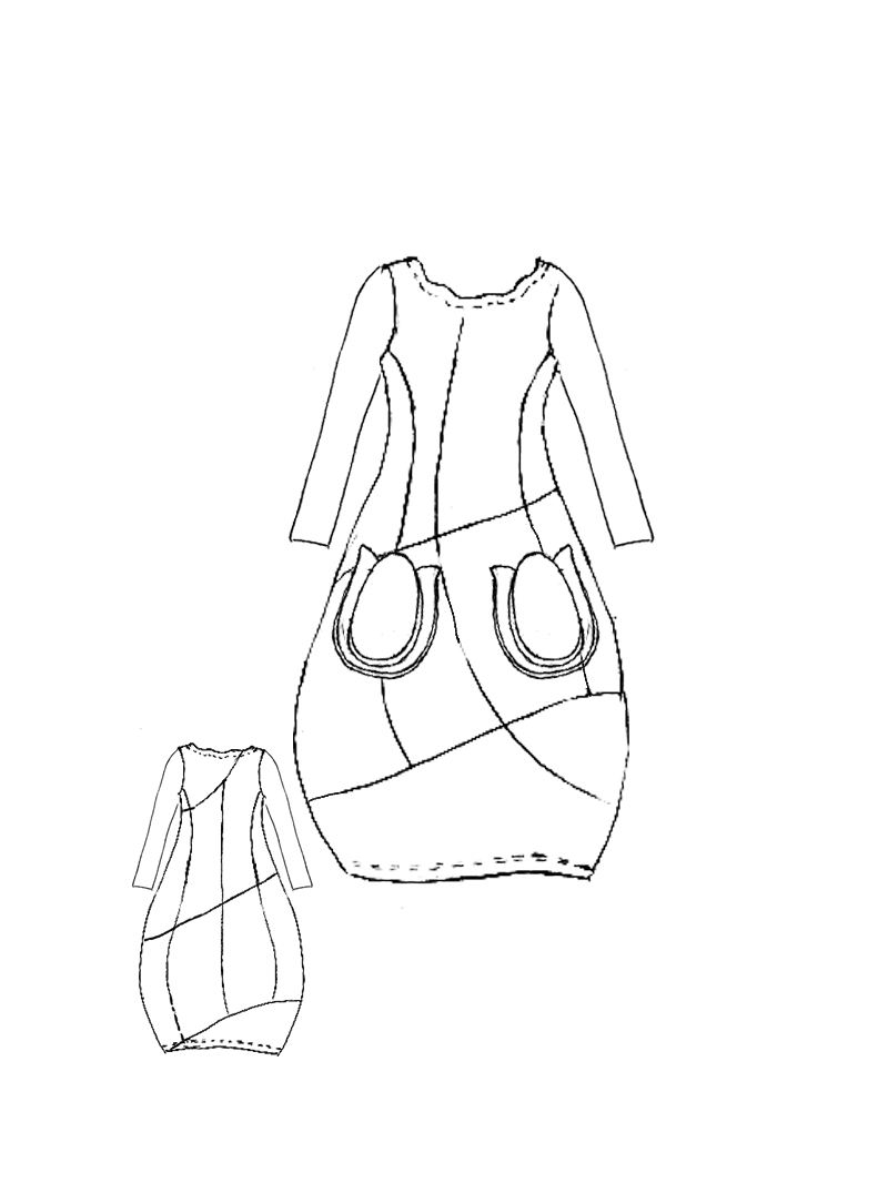 Rundholz Black Label - Ballonförmiges Techno Stretch Kleid - 1263440935