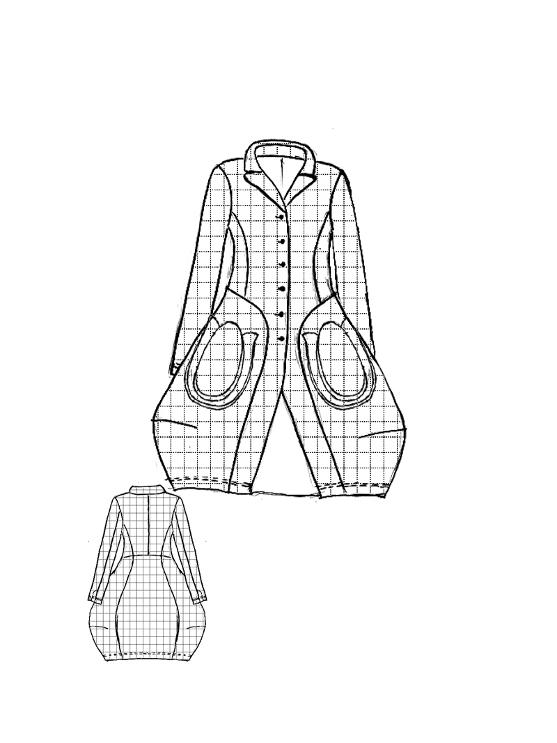 Rundholz Black Label - Ausgestellter Techno Stretch Mantel - 1263441217