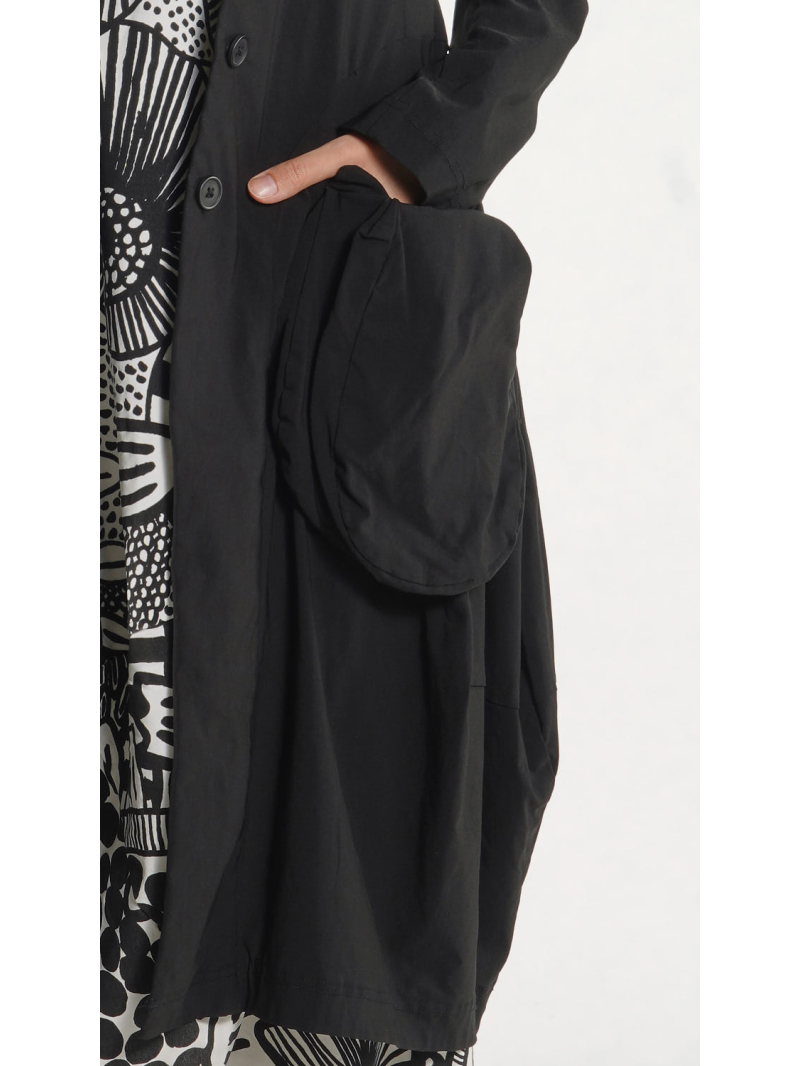 Rundholz Black Label - Ausgestellter Techno Stretch Mantel - 1263441237