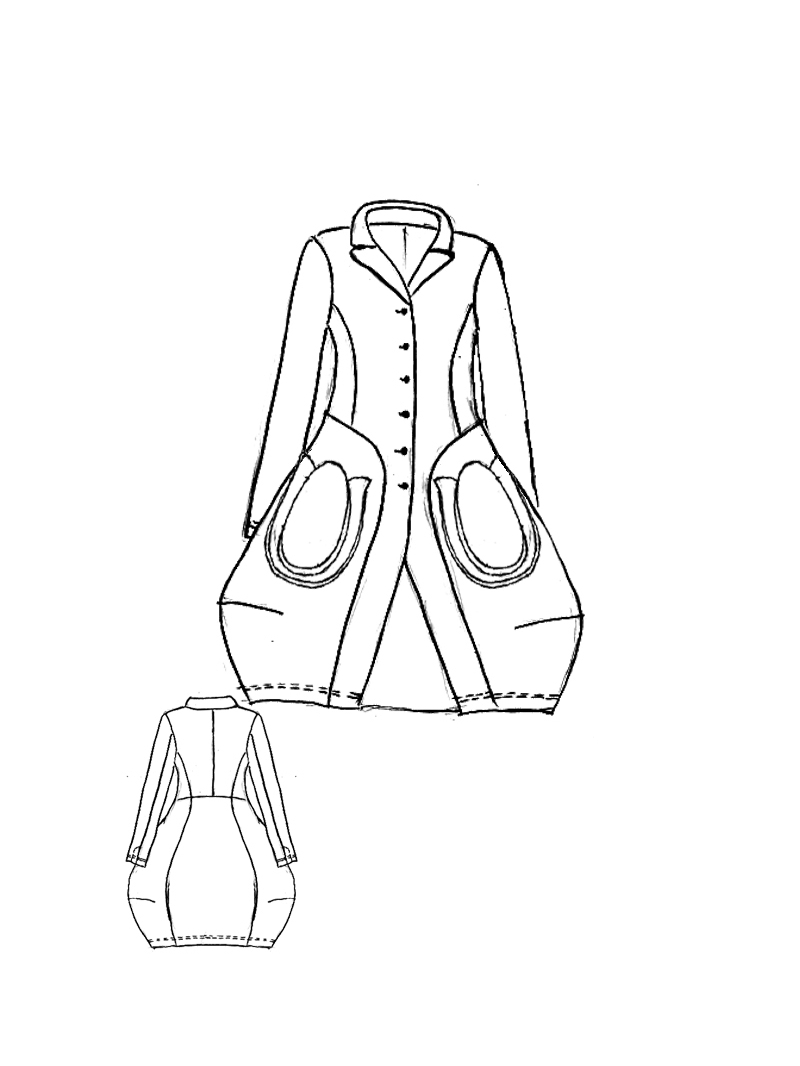 Rundholz Black Label - Ausgestellter Techno Stretch Mantel - 1263441237