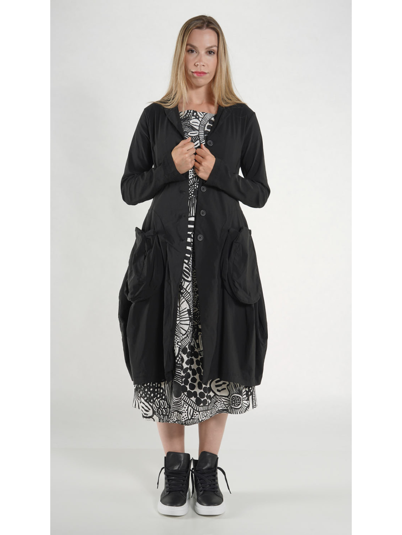 Rundholz Black Label - Ausgestellter Techno Stretch Mantel - 1263441237