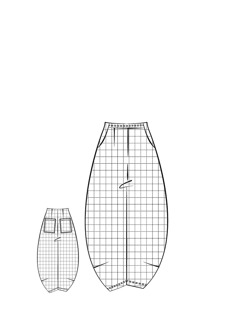 Rundholz Black Label - Ballonförmige Techno Stretch Hose - 1263450101