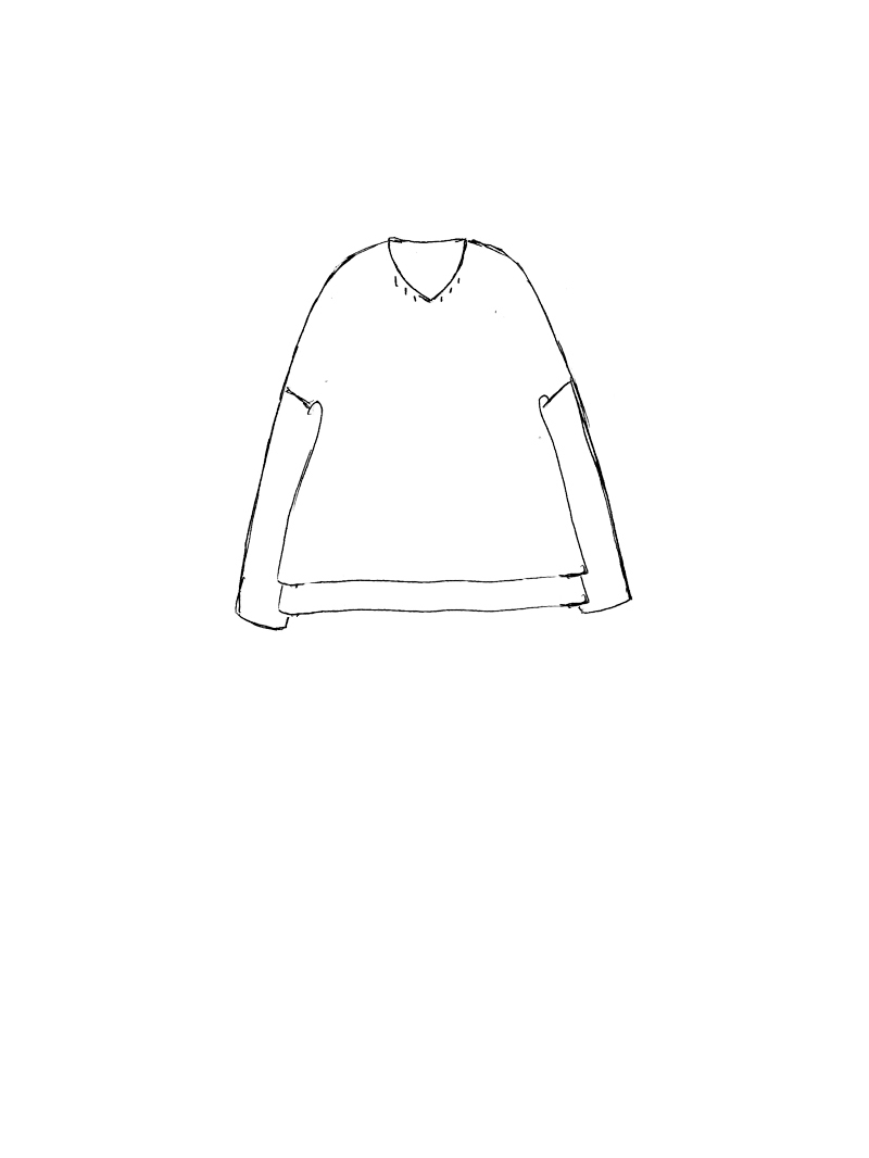 Rundholz Black Label - Weiter Crash Strick Pullover - 1263460701