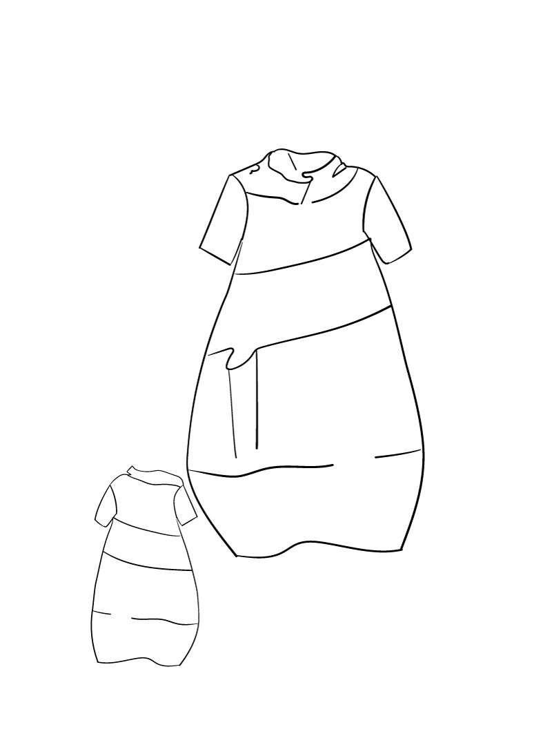 Rundholz Black Label - Gerades weites Pima Baumwoll Jersey Kleid - 1263470929