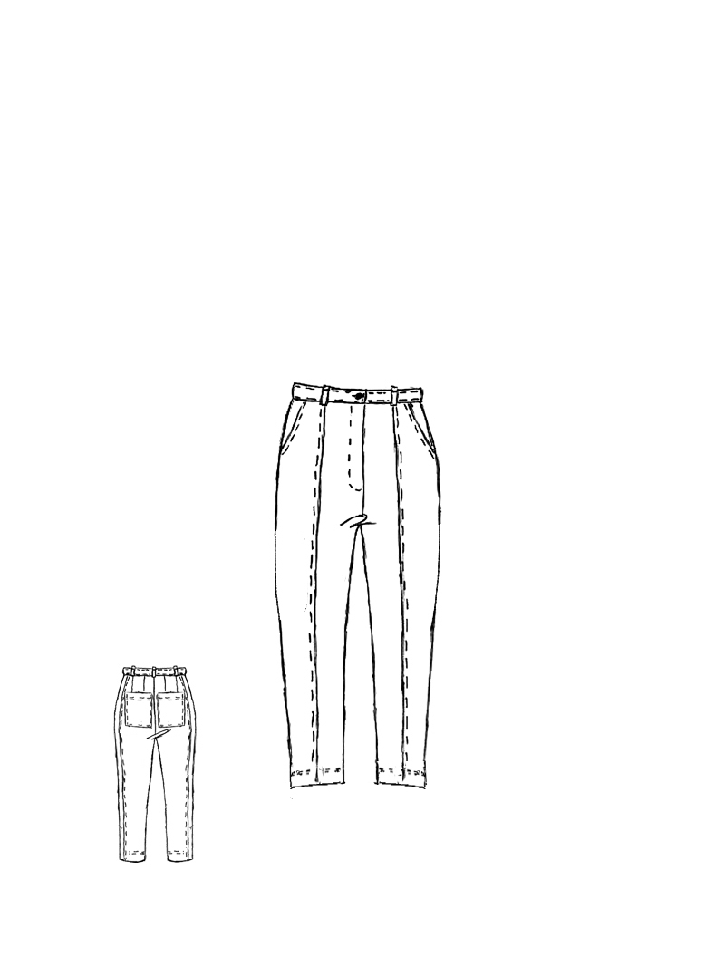 Rundholz Black Label - Lockere Baumwoll Stretch Hose - 1263490105