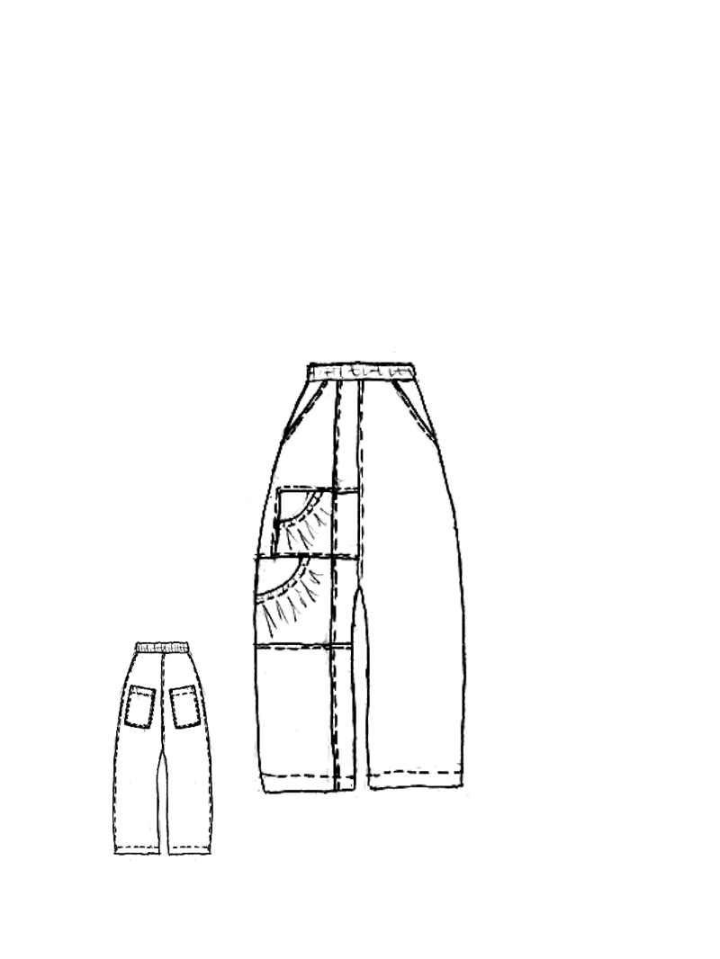 Rundholz Black Label - Weite Leinen Hose - 1263540107