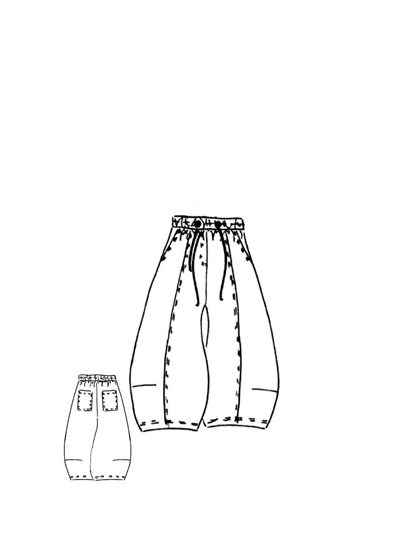Rundholz Black Label - Ballonförmige Leinen Hose - 1263540109