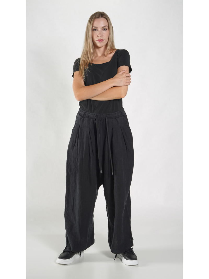 Rundholz Black Label - Gerade geschnittene Leinenhose - 1263540113