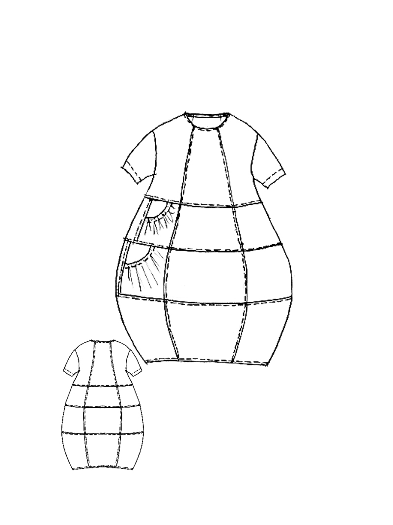 Rundholz Black Label - Ballonförmiges Kleid mit Teilungsnähten - 1263540906