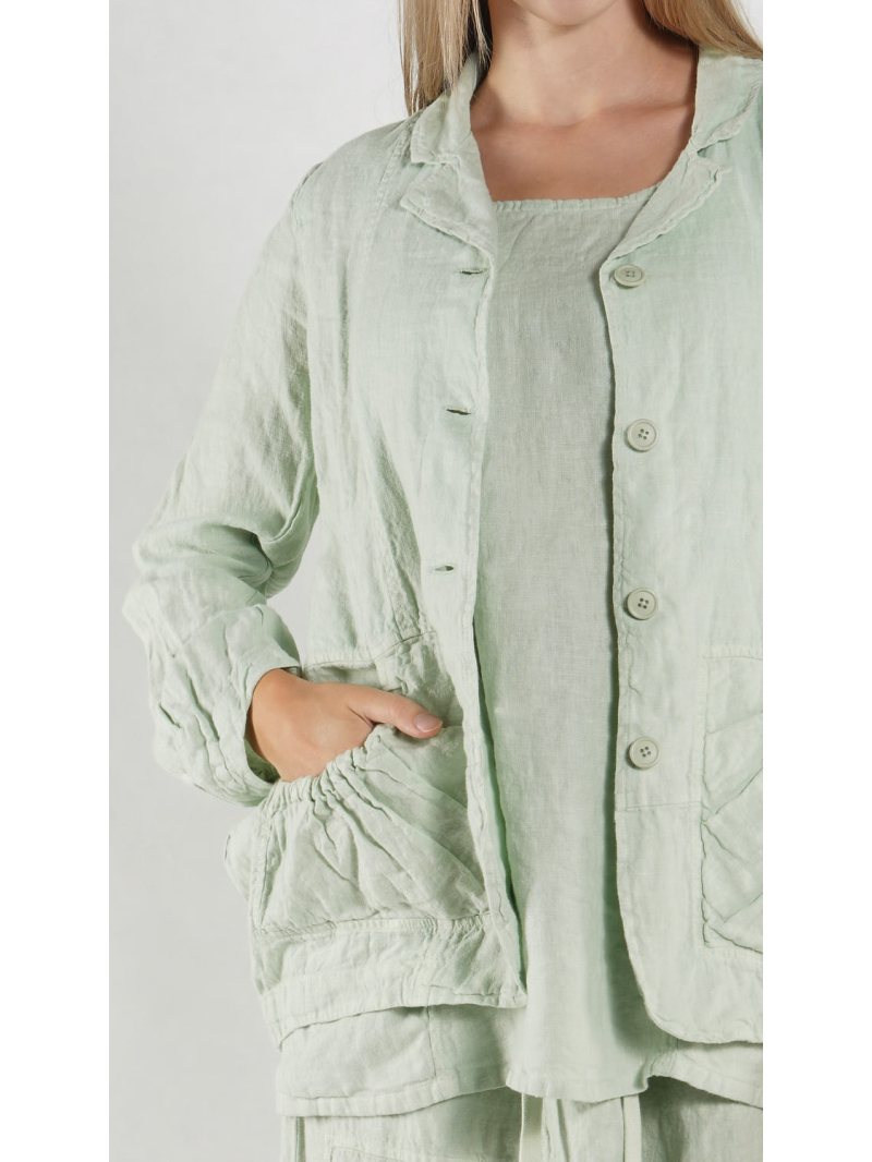 Rundholz Black Label - Ausgestellte Leinenjacke mit Details - 1263541101