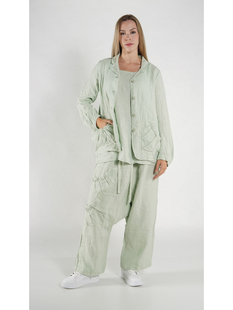 Rundholz Black Label - Ausgestellte Leinenjacke mit Details - 1263541101