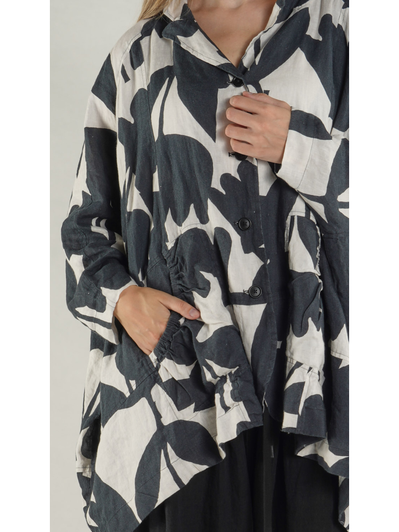 Rundholz Black Label - Gerade geschnittene Leinenjacke mit Nähten - 1263551101