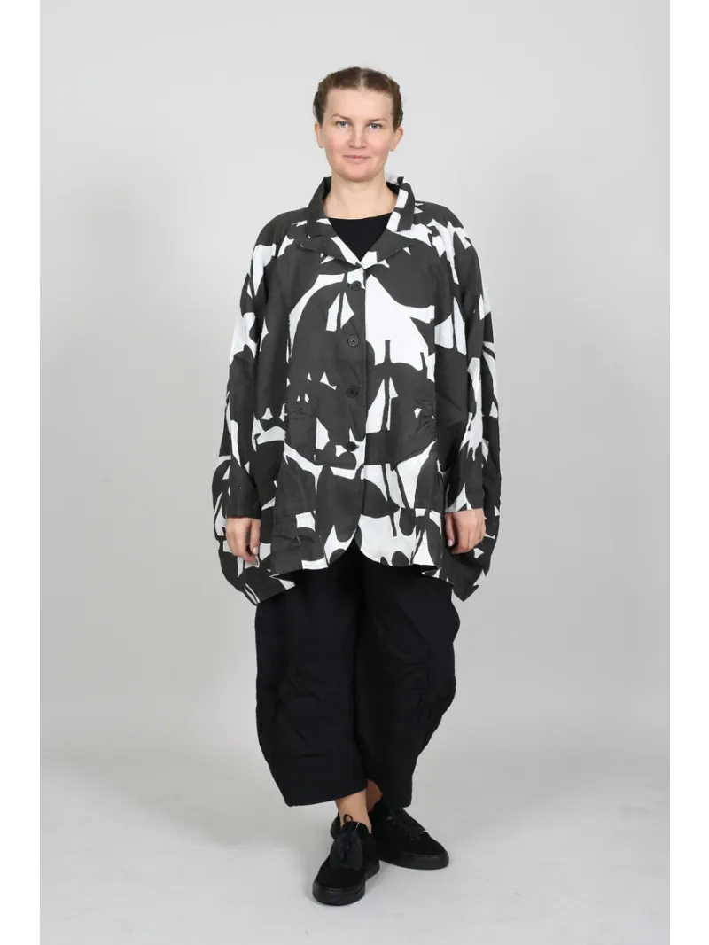 Rundholz Black Label - Straight-cut linen jacket with seams - 1263551101