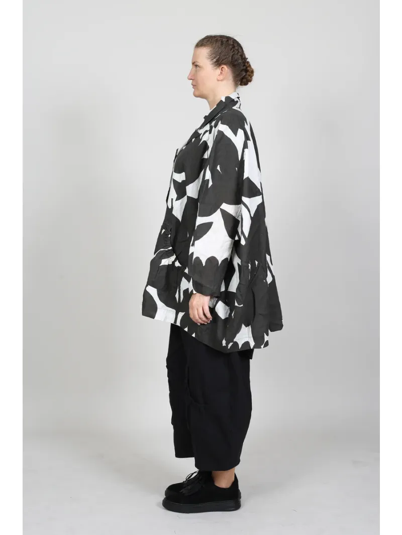 Rundholz Black Label - Straight-cut linen jacket with seams - 1263551101