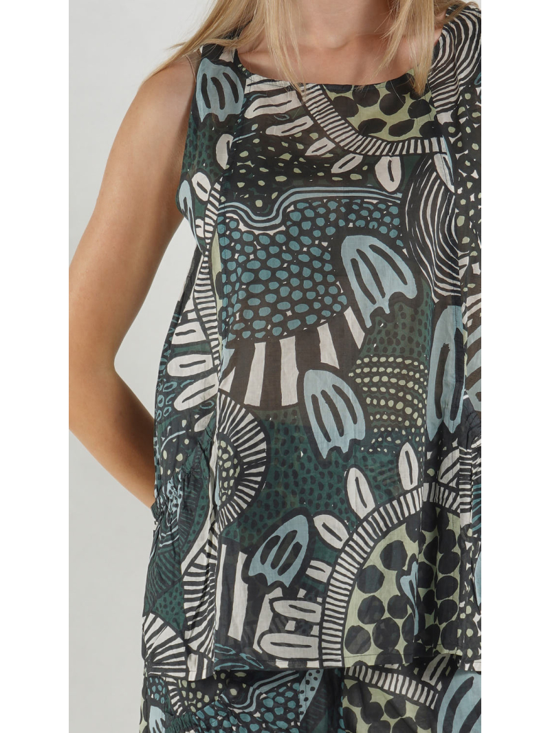 Rundholz Black Label - Ausgestelltes Baumwoll voile Top - 1263600802