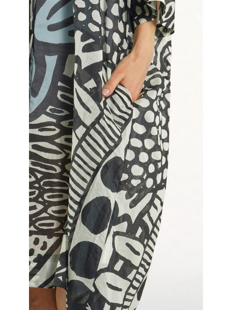 Rundholz Black Label - Ausgestelltes Baumwollkleid mit Details - 1263600907