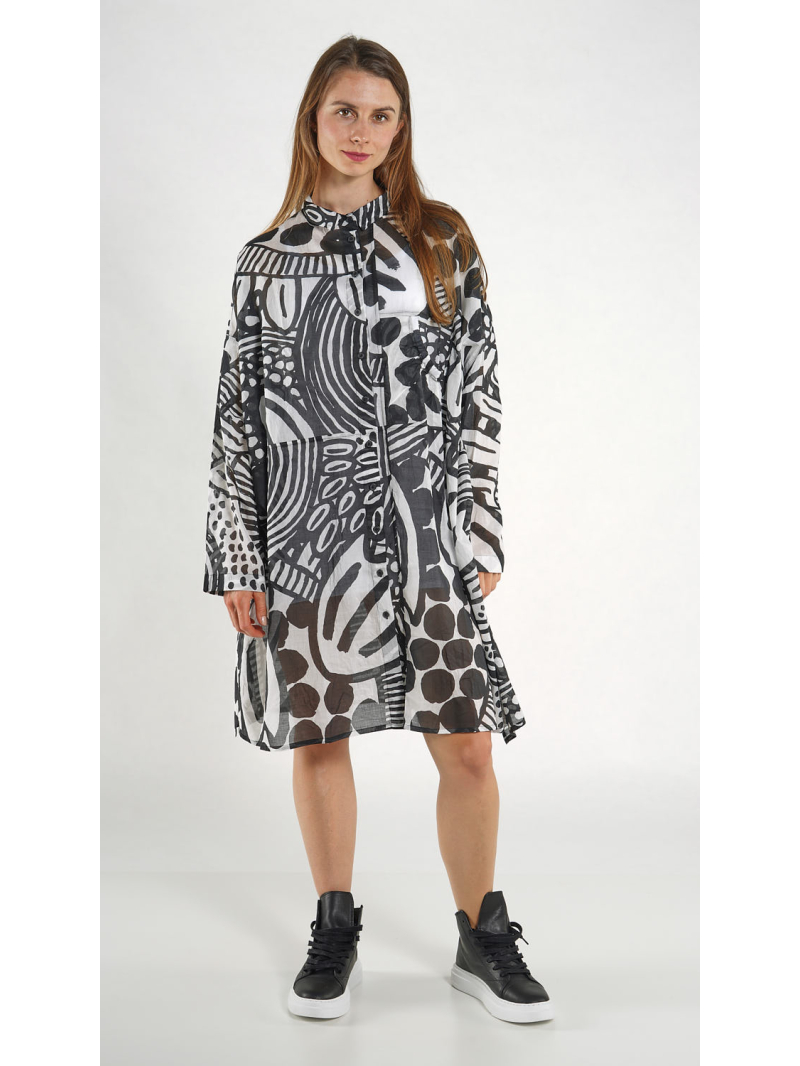 Rundholz Black Label - Weites Baumwoll voile Kleid - 1263600909