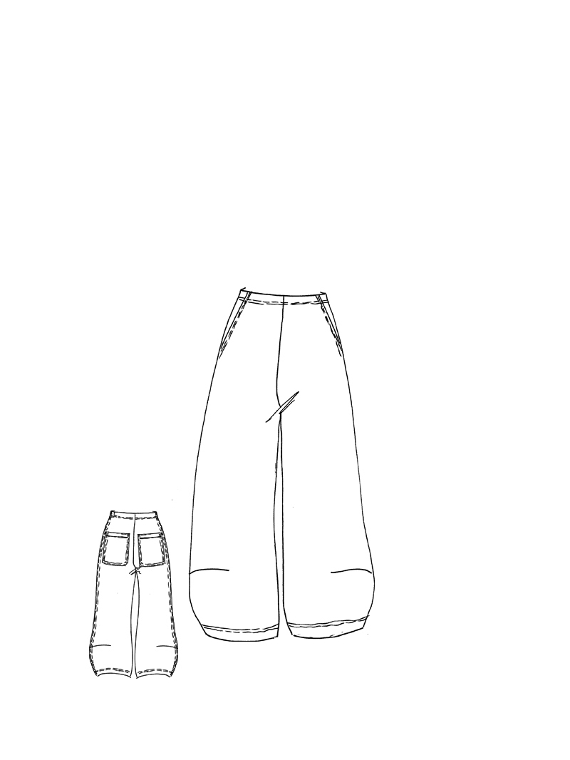 Rundholz Black Label - Ballonförmige Cottonshape Hose - 1263630104