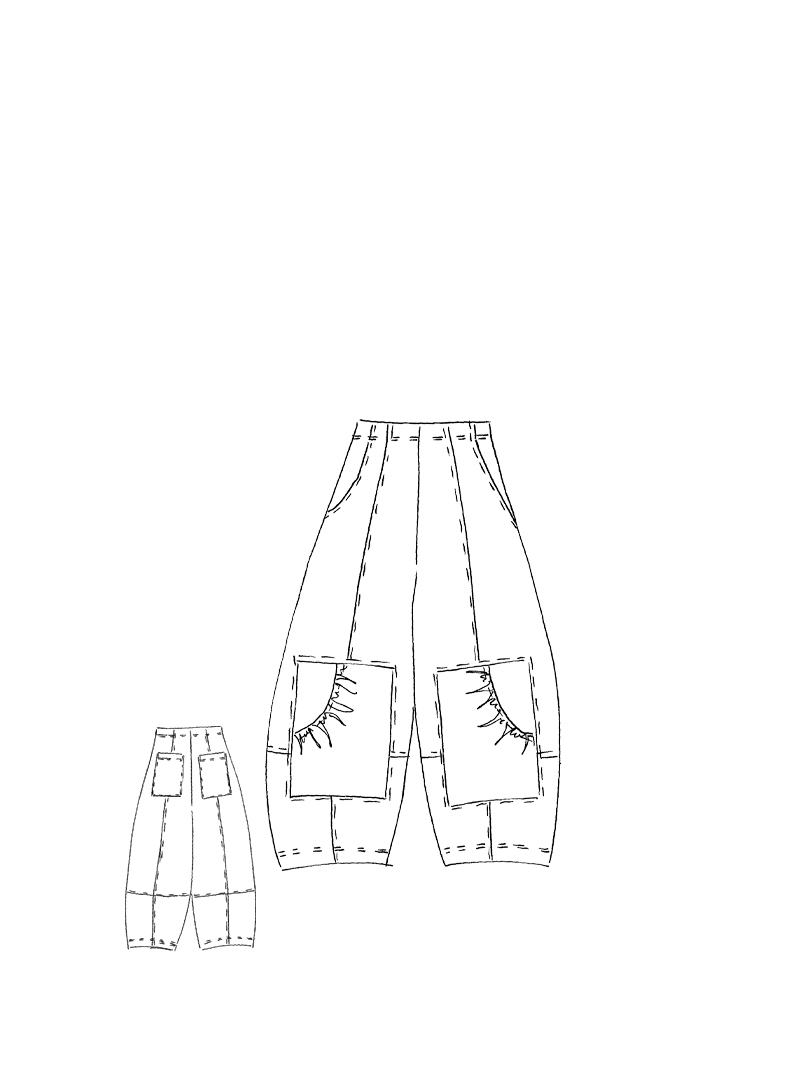 Rundholz Black Label - Ballonförmige Hose mit Teilungsnähten - 1263630109