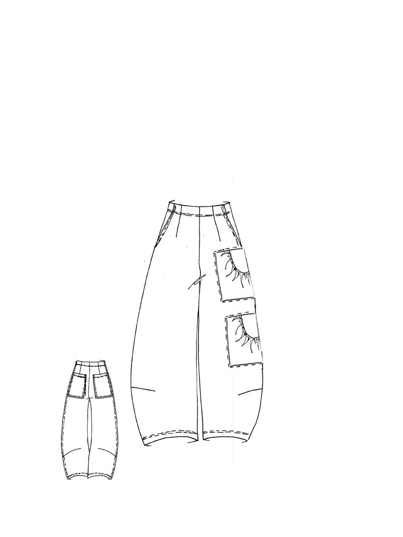 Rundholz Black Label - Weite Cottonshape Hose - 1263630118