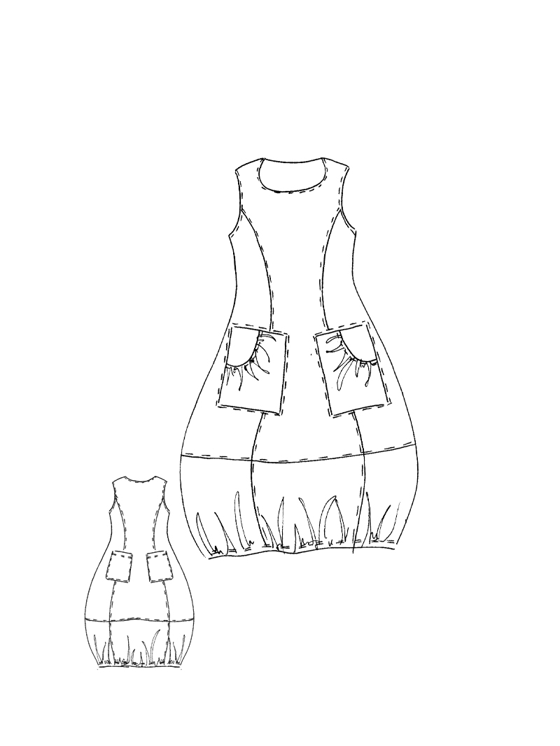 Rundholz Black Label - Schmales Ärmelloses Cottonshape Kleid - 1263630913