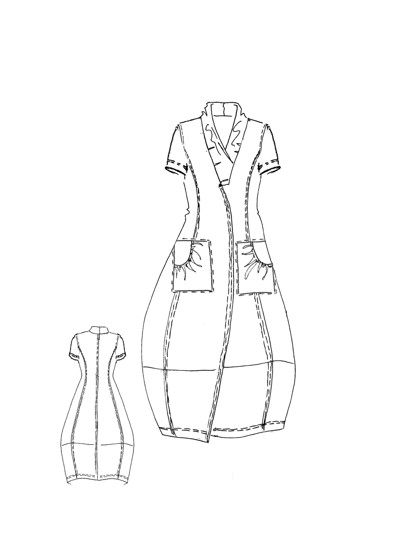 Rundholz Black Label - Ausgestelltes Kleid mit Volantkragen - 1263630917