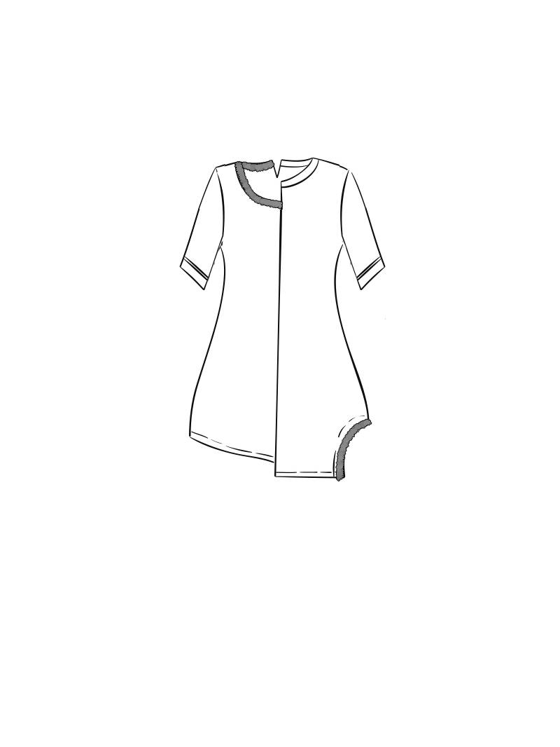 Rundholz Black Label - Tailliertes T-Shirt mit Asymmetrie - 1263650501