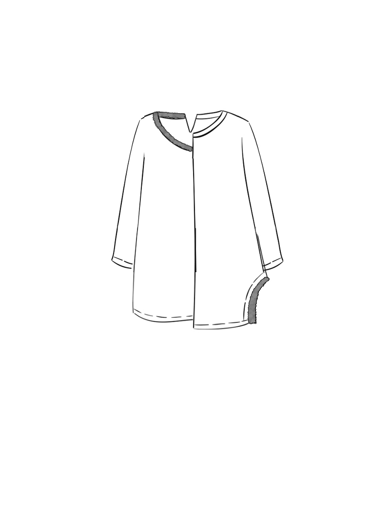 Rundholz Black Label - Asymmetrisches A-Linien T-Shirt - 1263650506