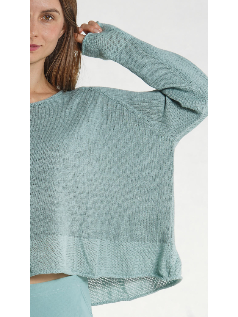 Rundholz Black Label - Ausgestellter Leinen Strick Pullover - 1263720701