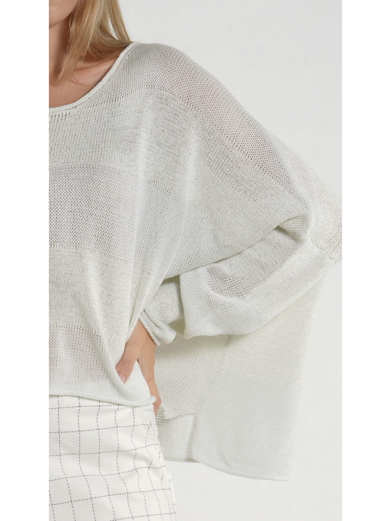 Rundholz Black Label - Kastiger Leinen Strick Pullover - 1263720703