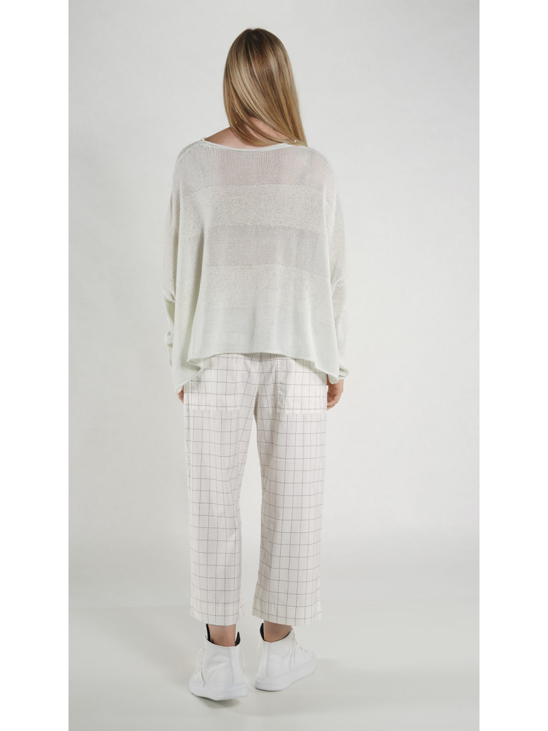 Rundholz Black Label - Kastiger Leinen Strick Pullover - 1263720703