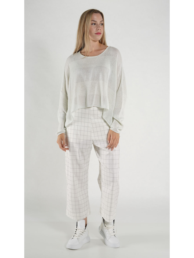 Rundholz Black Label - Kastiger Leinen Strick Pullover - 1263720703