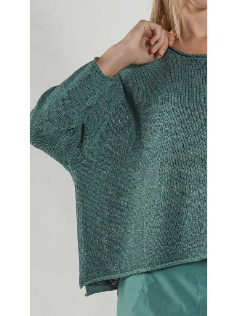 Rundholz Black Label - A-förmiger Leinen Strick Pullover - 1263720719