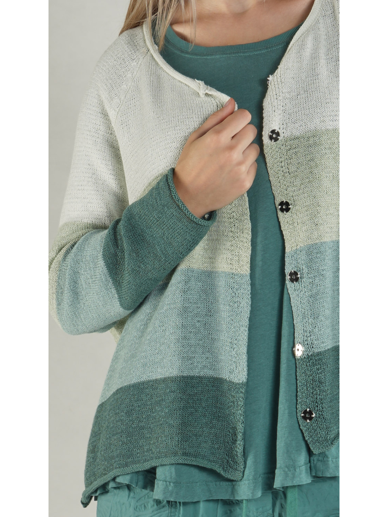 Rundholz Black Label - Weite Leinen Strickjacke - 1263727111