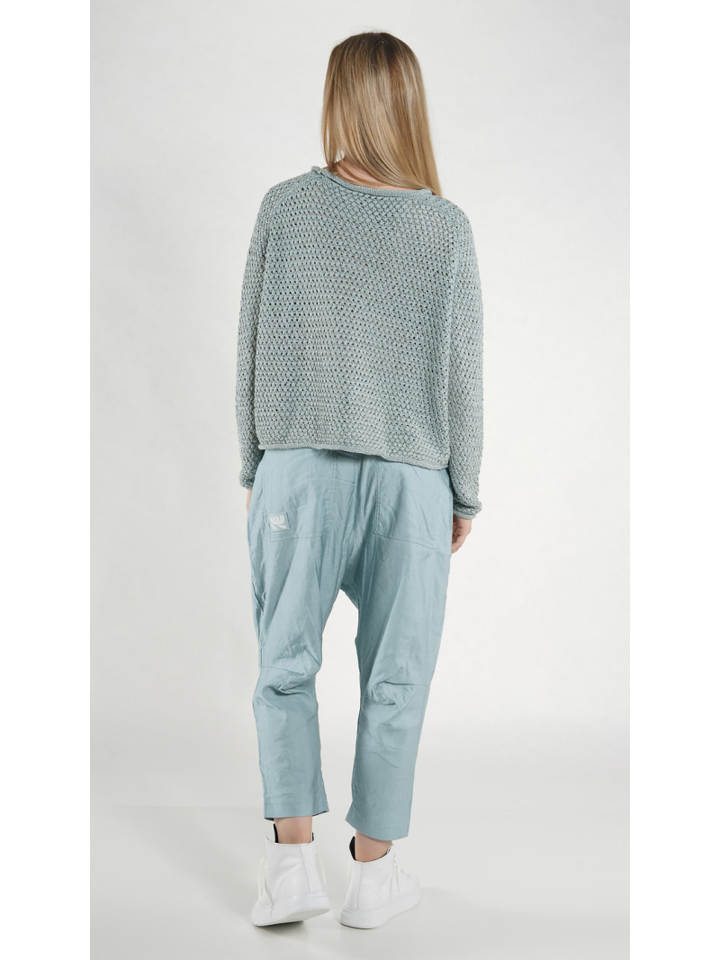 Rundholz Black Label - Weiter Baumwoll Strick Pullover - 1263730701