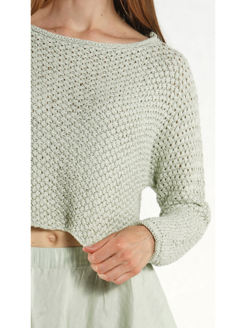 Rundholz Black Label - Gerader schmaler Baumwoll Strick Pullover - 1263730703