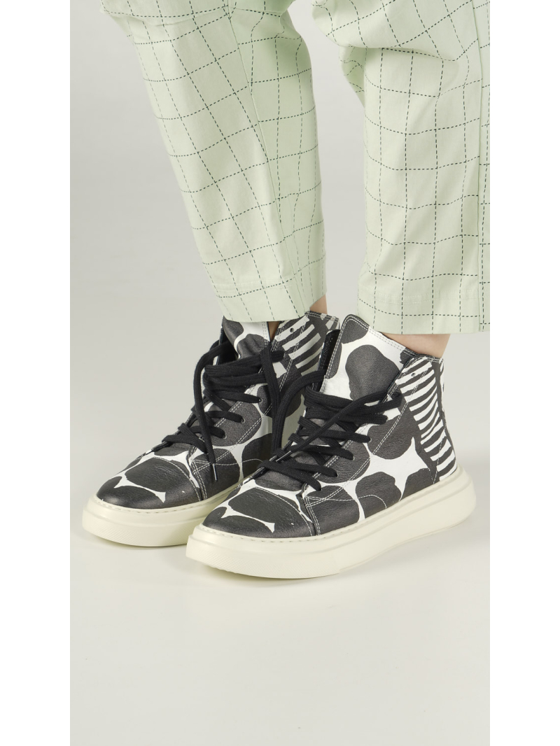 Rundholz Black Label - Hohe Sneaker mit Allover-Druck - 1263985203