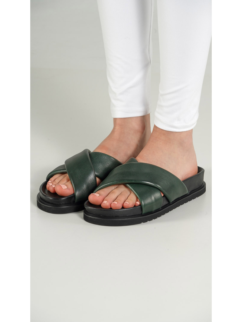 Rundholz Black Label - Wattierte Pantolette mit Flechtung - 1263985204