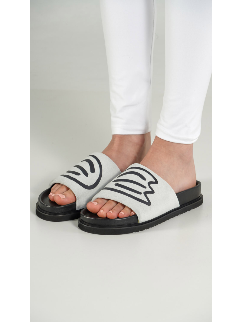 Rundholz Black Label - Pantolette mit Platziertem Druck - 1263985205