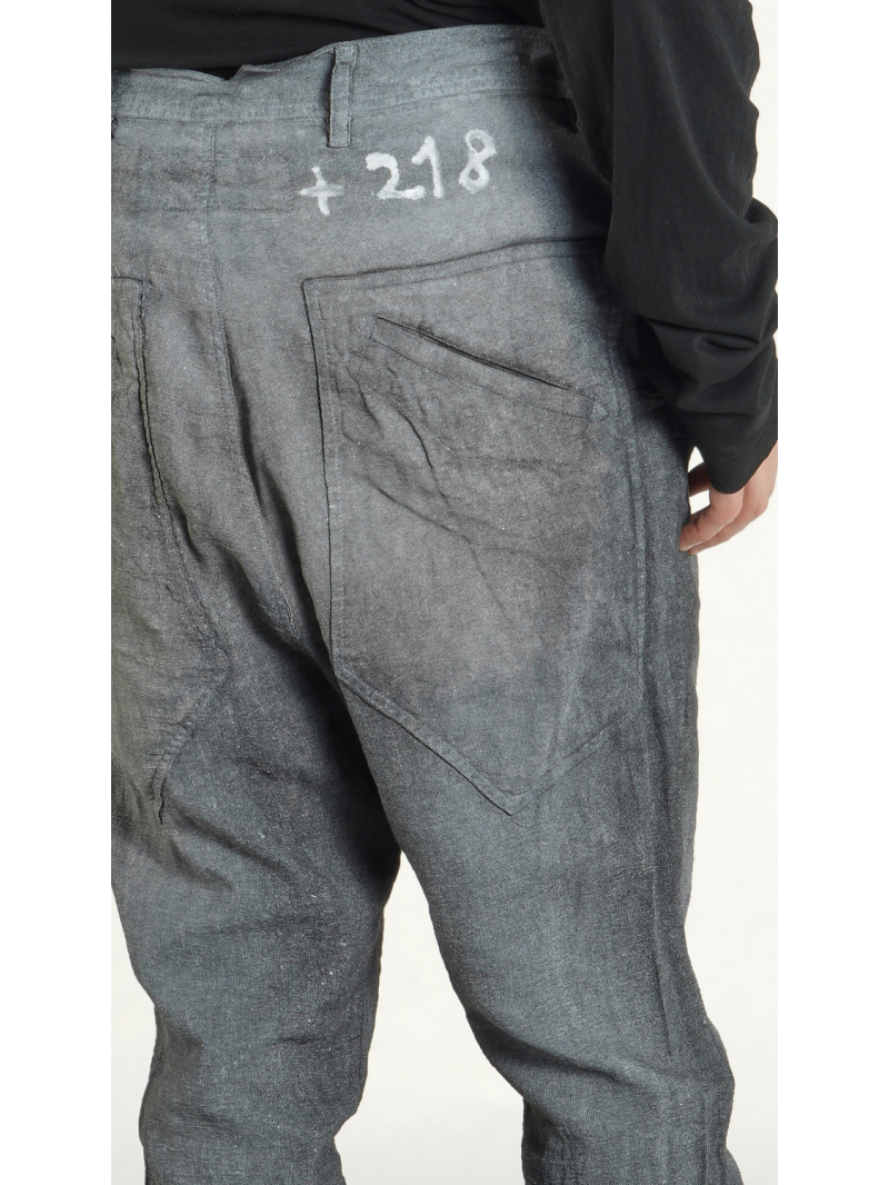 Rundholz - Schmale Viskose Leinen Hose - 1264010106