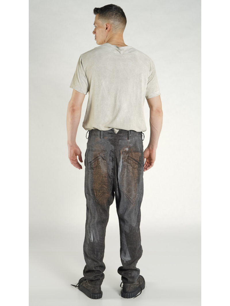 Rundholz - Schmale Viskose Leinen Hose - 1264010116