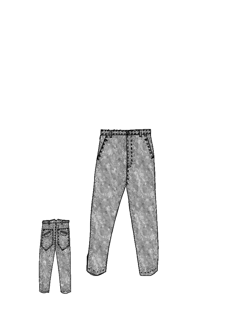 Rundholz - Schmale Viskose Leinen Hose - 1264010116