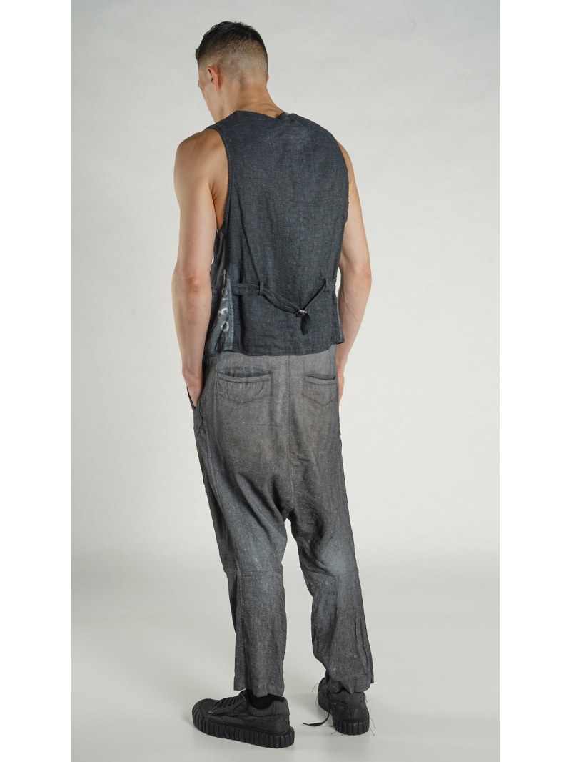 Rundholz - Viskose Leinen Weste - 1264011003