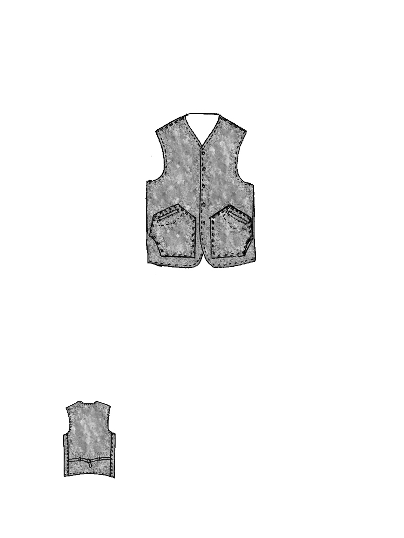 Rundholz - Viskose Leinen Weste - 1264011013