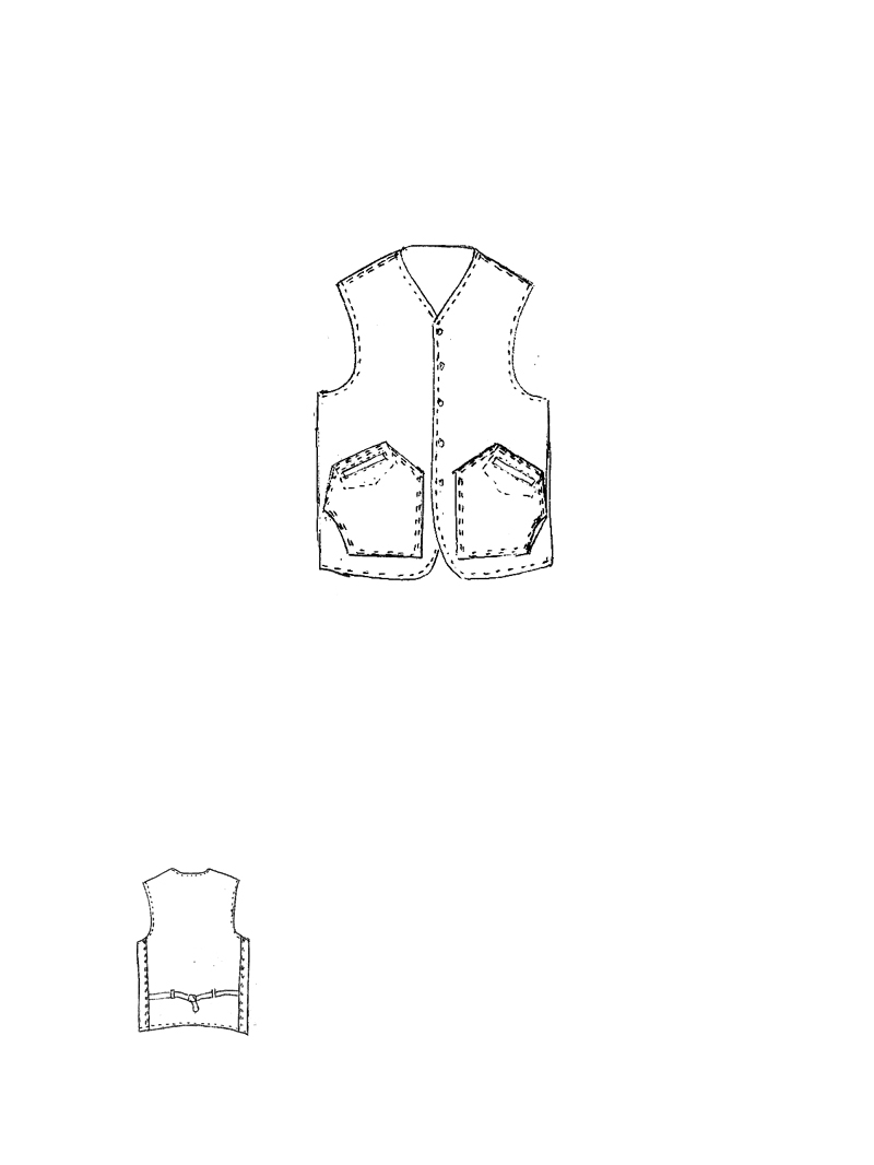 Rundholz - Viskose Leinen Weste - 1264011023